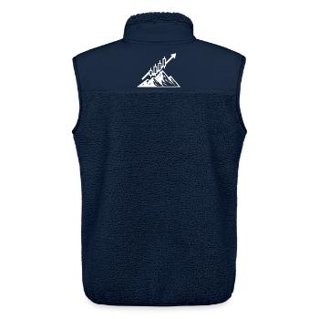 THE CLIMB OF A TRADER – NO LUCK, JUST SKILL - Unisex Sherpaweste von Stanley/Stella - Navy - Hinten - AI Model Male 178 light (178cm)