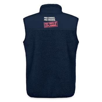 Pro Choice Pro Women Pro Tired Of Explaining - Unisex Sherpaweste von Stanley/Stella - Navy - Hinten - AI Model Male 178 light (178cm)