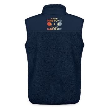 It's Not Ping Pong - Unisex Sherpa Gilet by Stanley/Stella - navy - Back - AI Model Male 178 light (178cm)