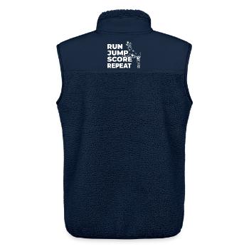 American Football Spruch - Unisex Sherpaweste von Stanley/Stella - Navy - Hinten - AI Model Male 178 light (178cm)