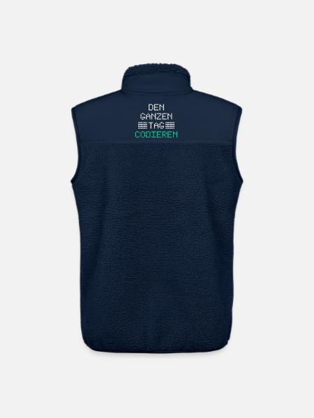 Nerd Computer CODING ALL DAY FUNNY - Unisex Sherpa Gilet by Stanley/Stella - navy