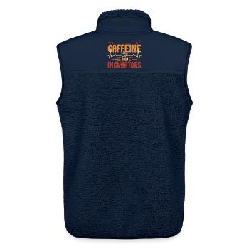 NICU Krankenschwester Caffeine And Incubators - Unisex Sherpaweste von Stanley/Stella - Navy - Hinten - AI Model Male 178 light (178cm)