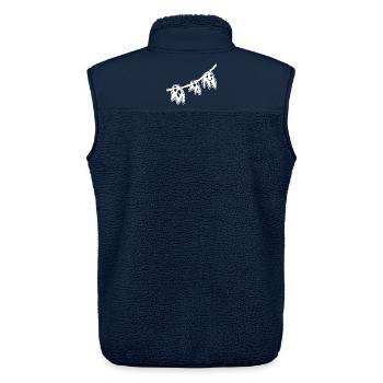 Niedliche Geistergirlande – Handgezeichnetes Halloween-Design - Unisex Sherpaweste von Stanley/Stella - Navy - Hinten - AI Model Male 178 light (178cm)