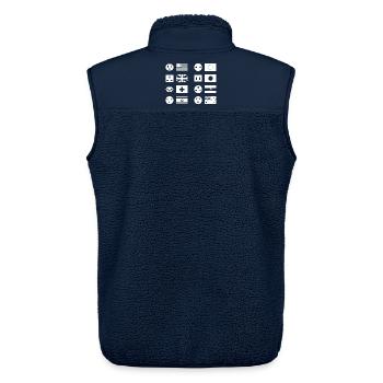 Steckdosen - Unisex Sherpaweste von Stanley/Stella - Navy - Hinten - AI Model Male 178 light (178cm)