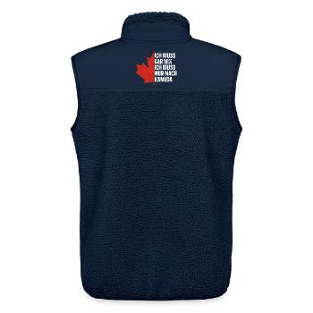 Kanada - Unisex Sherpaweste von Stanley/Stella - Navy - Hinten - AI Model Male 178 light (178cm)