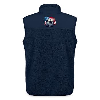 WM USA Fussball Fußballer Amerika Flagge - Unisex Sherpaweste von Stanley/Stella - Navy - Hinten - AI Model Male 178 light (178cm)
