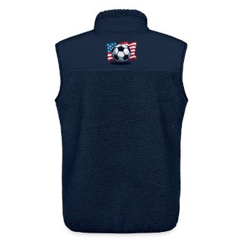 WM USA Fussball Fußballer Amerika Flagge - Unisex Sherpaweste von Stanley/Stella - Navy - Hinten - AI Model Male 178 light (178cm)