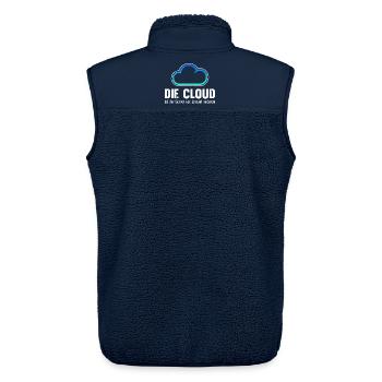 Coder DIE CLOUD IST DER SERVER VON JEMANDE ANDREN - Unisex Sherpaweste von Stanley/Stella - Navy - Hinten - AI Model Male 178 light (178cm)