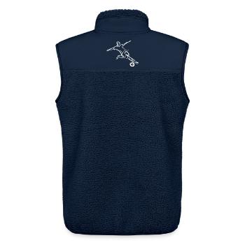 Fußballspieler - Unisex Sherpaweste von Stanley/Stella - Navy - Hinten - AI Model Male 178 light (178cm)
