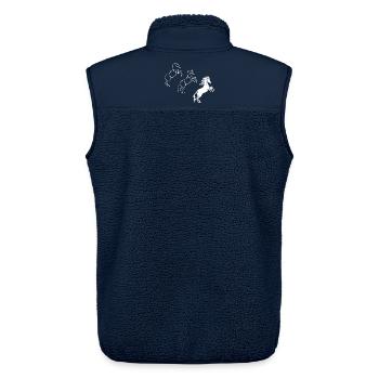 Draw me a white horse - Unisex Sherpa Gilet by Stanley/Stella - navy - Back - AI Model Male 178 light (178cm)