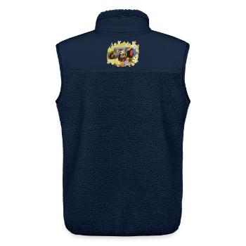 Roi des tracteurs - Veste sans manches sherpa unisexe Stanley/Stella - marine - Dos - AI Model Male 178 light (178cm)