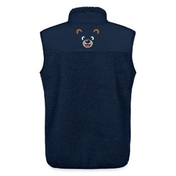 Bär | Big Face Kostüm Karneval Verkleidung - Unisex Sherpaweste von Stanley/Stella - Navy - Hinten - AI Model Male 178 light (178cm)