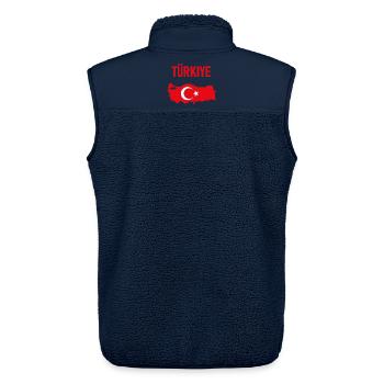 TÜRKEI TÜRKIYE TÜRKISCHE Europa Sport Fan - Unisex Sherpaweste von Stanley/Stella - Navy - Hinten - AI Model Male 178 light (178cm)