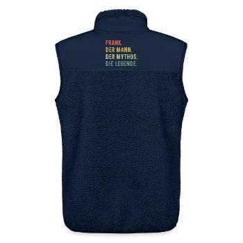 Frank Vorname Der Mann Der Mythos Die Legende - Unisex Sherpaweste von Stanley/Stella - Navy - Hinten - AI Model Male 178 light (178cm)