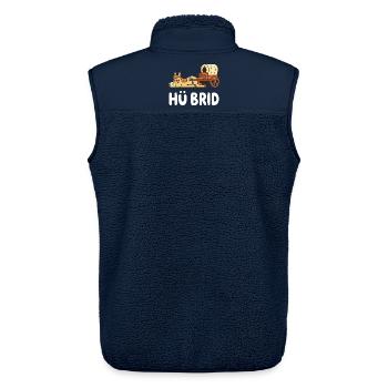 Hü-Brid Lustiges Hybrid Pferd Wortspiel - Unisex Sherpaweste von Stanley/Stella - Navy - Hinten - AI Model Male 178 light (178cm)