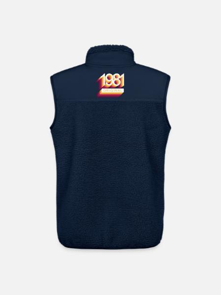 Né en 1981 - Veste sans manches sherpa unisexe Stanley/Stella - marine