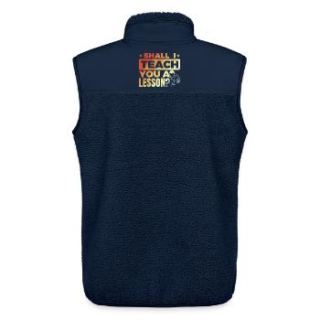 Billardspieler Witz - Unisex Sherpaweste von Stanley/Stella - Navy - Hinten - AI Model Male 178 light (178cm)