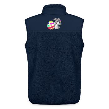 Hase Ostern Malen - Unisex Sherpaweste von Stanley/Stella - Navy - Hinten - AI Model Male 178 light (178cm)