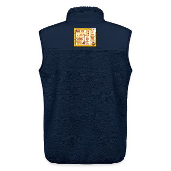 Comic-Style Sprüche für Mutmacher - Unisex Sherpaweste von Stanley/Stella - Navy - Hinten - AI Model Male 178 light (178cm)