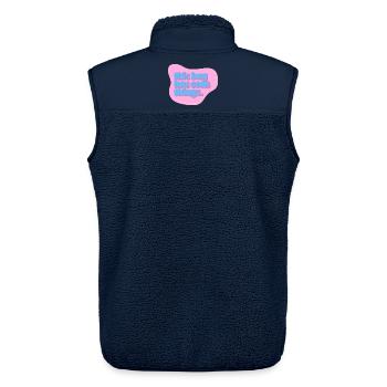 Funny Typography Design – This Bag Has Seen Things - Unisex Sherpaweste von Stanley/Stella - Navy - Hinten - AI Model Male 178 light (178cm)