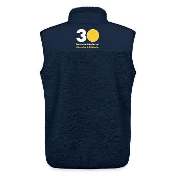 30. Geburtstag Handball – Noch keine Alten Herren - Unisex Sherpaweste von Stanley/Stella - Navy - Hinten - AI Model Male 178 light (178cm)