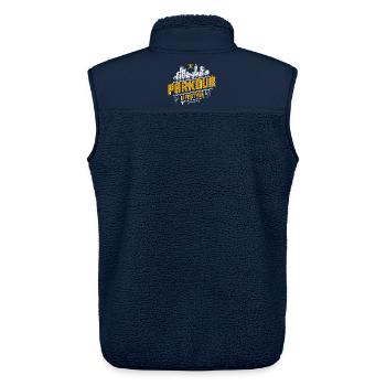 Parkour - Freerunning - Parcour - Unisex Sherpaweste von Stanley/Stella - Navy - Hinten - AI Model Male 178 light (178cm)
