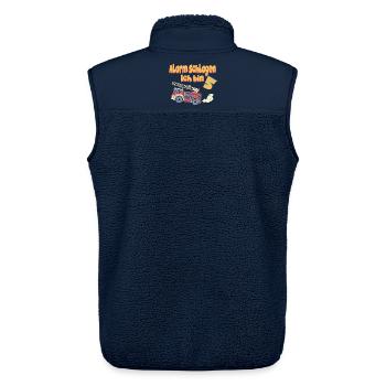 Feuerwehr Geburtstag Alarm Ich bin 5 Jahre alt - Unisex Sherpaweste von Stanley/Stella - Navy - Hinten - AI Model Male 178 light (178cm)