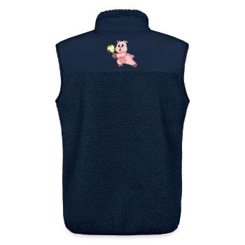 Schwein Volleyballspieler Volleyball Sport - Unisex Sherpaweste von Stanley/Stella - Navy - Hinten - AI Model Male 178 light (178cm)