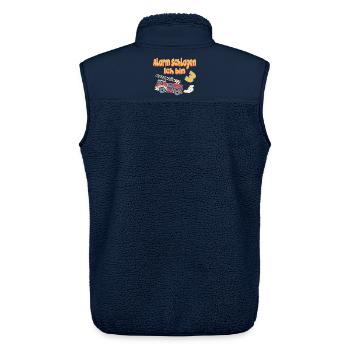 Feuerwehr Geburtstag Alarm Ich bin 3 Jahre alt - Unisex Sherpaweste von Stanley/Stella - Navy - Hinten - AI Model Male 178 light (178cm)