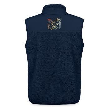 Kamerazubehör - Unisex Sherpaweste von Stanley/Stella - Navy - Hinten - AI Model Male 178 light (178cm)