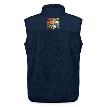 Lustiger Baseballer Spruch - Unisex Sherpaweste von Stanley/Stella - Navy - Hinten - AI Model Male 178 light (178cm)