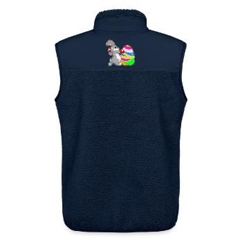 Hase Ostern Boxen - Unisex Sherpaweste von Stanley/Stella - Navy - Hinten - AI Model Male 178 light (178cm)