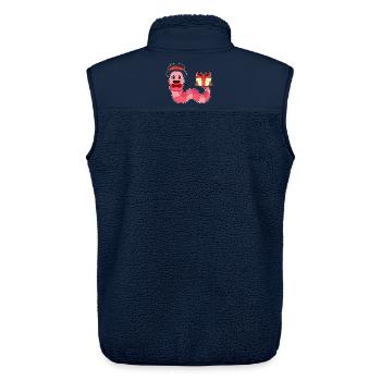 Worm Groom Package Wedding - Unisex Sherpa Gilet by Stanley/Stella - navy - Back - AI Model Male 178 light (178cm)