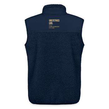 Geburtshilfe Geburtshilfe Geburtshilfe - Unisex Sherpaweste von Stanley/Stella - Navy - Hinten - AI Model Male 178 light (178cm)