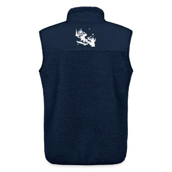 Snowboarding Grafik - Unisex Sherpaweste von Stanley/Stella - Navy - Hinten - AI Model Male 178 light (178cm)