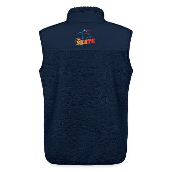 SKATE - Urban-Retro-Design - Unisex Sherpaweste von Stanley/Stella - Navy - Hinten - AI Model Male 178 light (178cm)