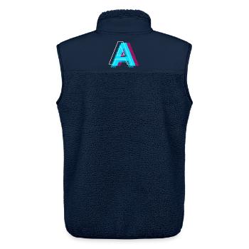 Anfangsbuchstabe A - Unisex Sherpaweste von Stanley/Stella - Navy - Hinten - AI Model Male 178 light (178cm)