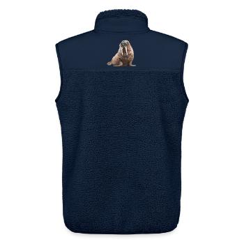 Walrus - Unisex Sherpa Gilet by Stanley/Stella - navy - Back - AI Model Male 178 light (178cm)