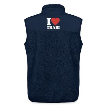 Ich liebe Trabi Herz Retro-Design - Unisex Sherpaweste von Stanley/Stella - Navy - Hinten - AI Model Male 178 light (178cm)