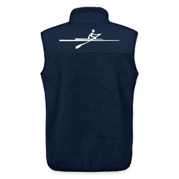 A rower - Unisex Sherpa Gilet by Stanley/Stella - navy - Back - AI Model Male 178 light (178cm)