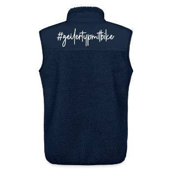 Fahrrad - Unisex Sherpaweste von Stanley/Stella - Navy - Hinten - AI Model Male 178 light (178cm)