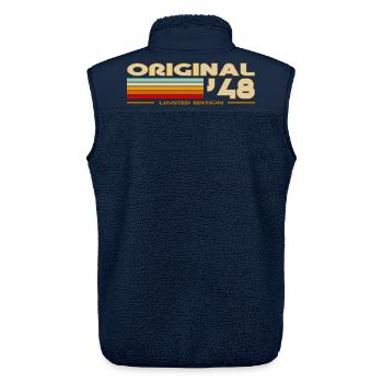 1948 - Unisex Sherpa Gilet by Stanley/Stella - navy - Back - AI Model Male 178 light (178cm)
