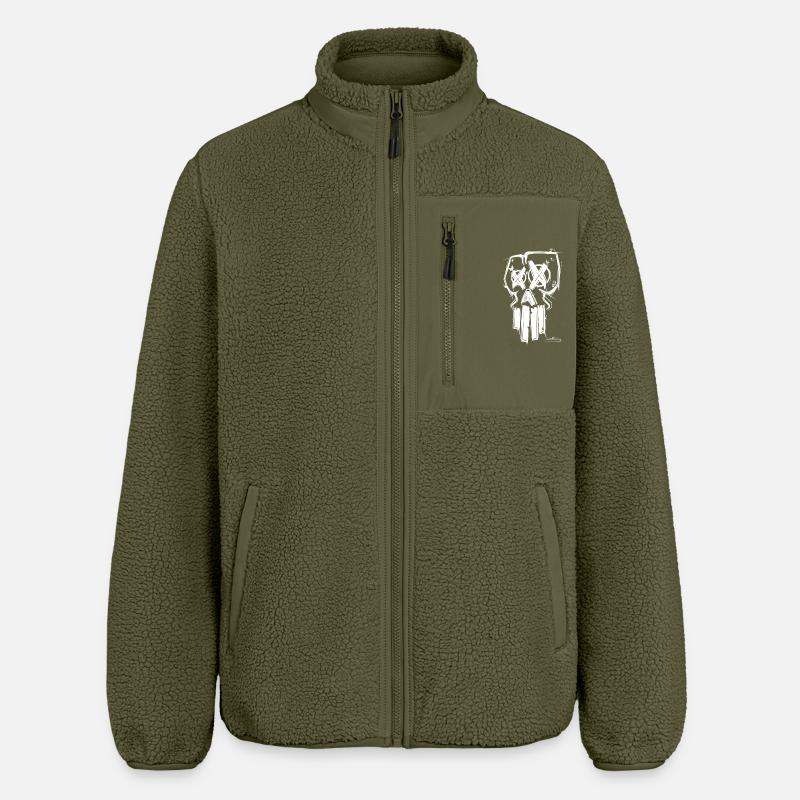 Jour du crâne - Veste sherpa unisexe coupe décontractée Stanley/Stella - kaki