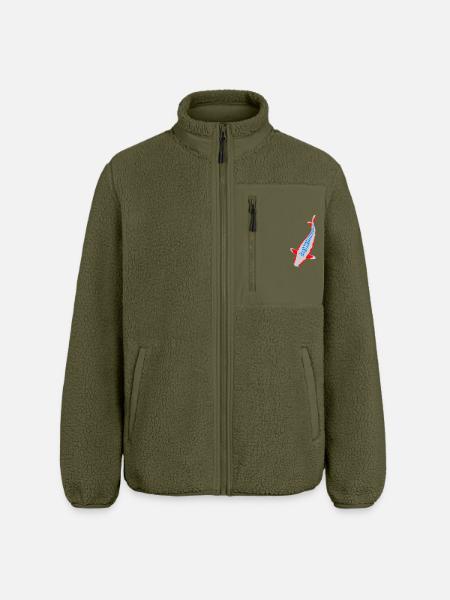 Koi - Nishikigoi - Relaxed Fit Unisex Sherpa Jacket by Stanley/Stella - khaki