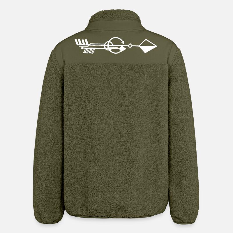 Flèche blanche étrange - Veste sherpa unisexe coupe décontractée Stanley/Stella - kaki