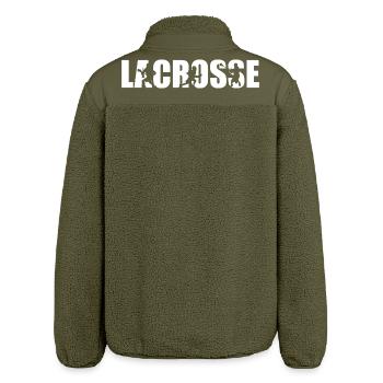 Lacrosse Spieler - Relaxed Fit Unisex Sherpajacke von Stanley/Stella - Khaki - Hinten