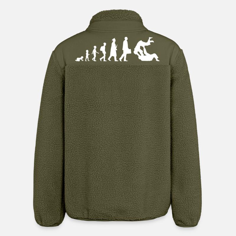 Évolution du judo - Veste sherpa unisexe coupe décontractée Stanley/Stella - kaki