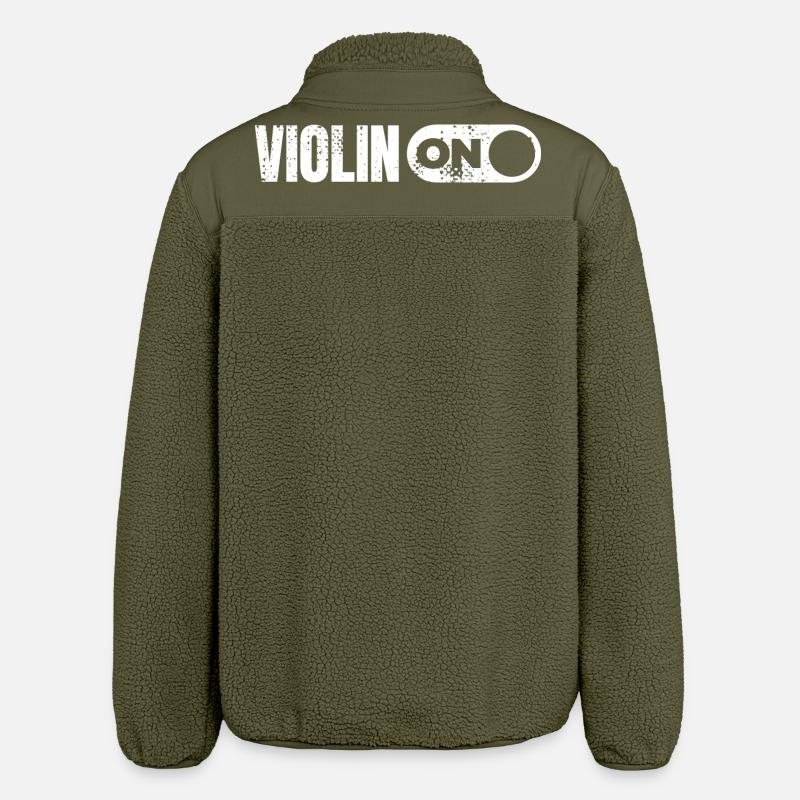 Drôle de violon - Veste sherpa unisexe coupe décontractée Stanley/Stella - kaki