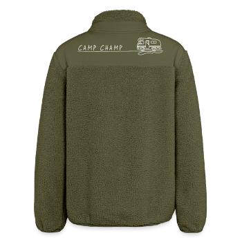 Motorhome Camp Champ Spruch Camping - Relaxed Fit Unisex Sherpa Jacket by Stanley/Stella - khaki - Back