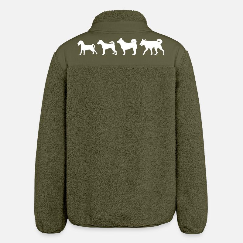 Dog Evolution - Relaxed Fit Unisex Sherpa Jacket by Stanley/Stella - khaki